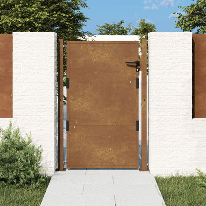 Portão de jardim 105x155 cm aço corten