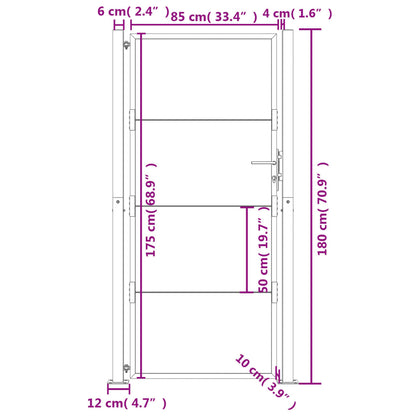 Portão de jardim 105x180 cm aço corten