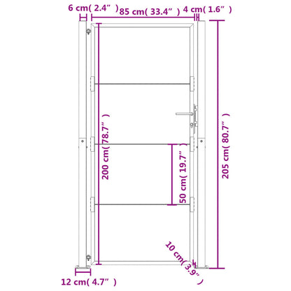 Portão de jardim 105x205 cm aço corten