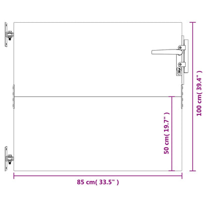 Portão de jardim 85x100 cm aço corten