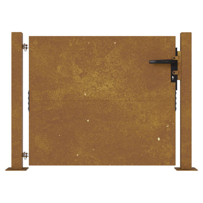 Portão de jardim 105x80 cm aço corten