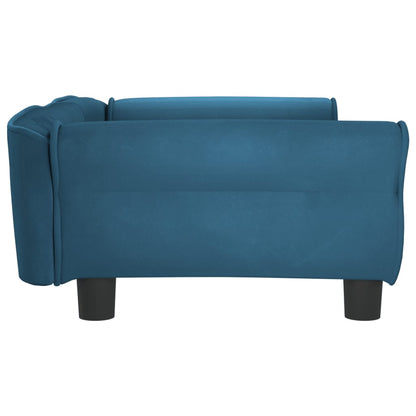 Cama para cães 95x55x30 cm veludo azul