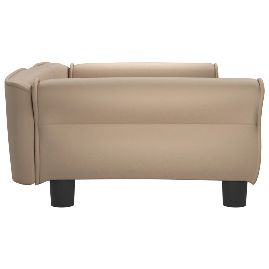 Cama para cães 95x55x30 cm couro artificial cor cappuccino