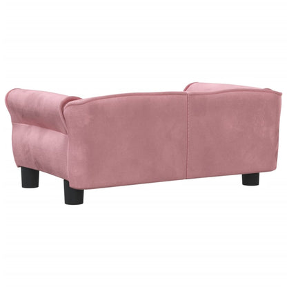 Cama para cães 70x45x30 cm veludo rosa