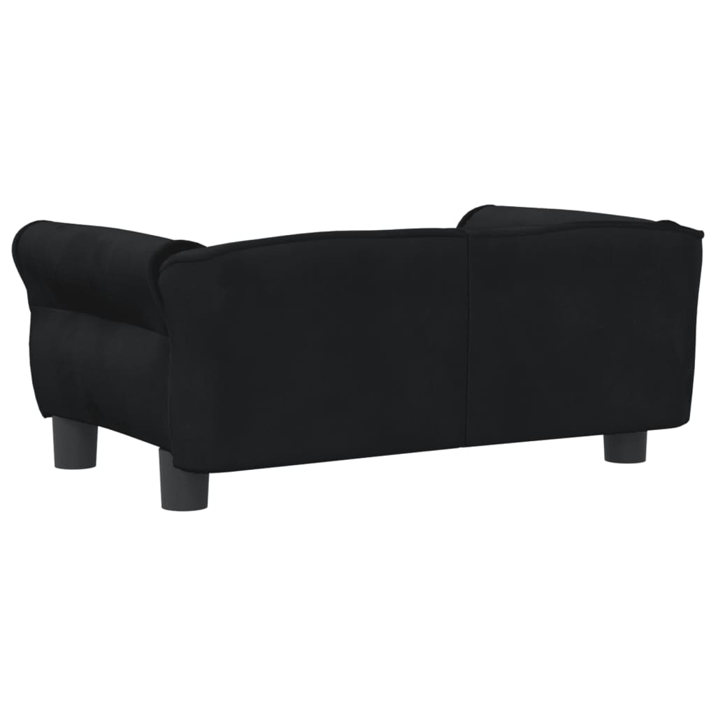 Cama para cães 70x45x30 cm veludo preto