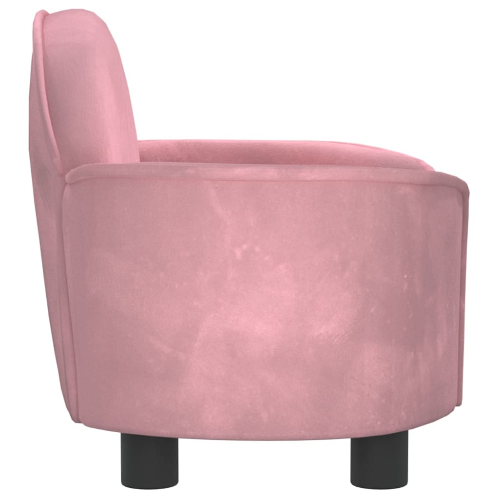 Cama para cães 66x40x45 cm veludo rosa