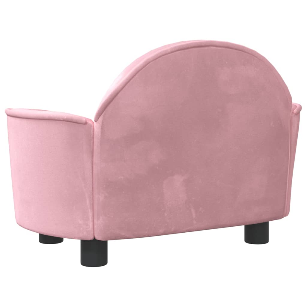 Cama para cães 66x40x45 cm veludo rosa