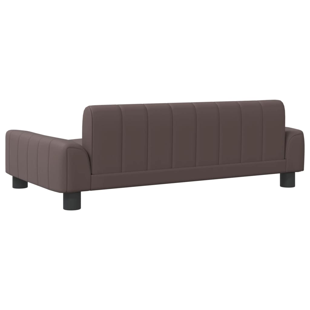 Cama para cães 90x53x30 cm couro artificial castanho