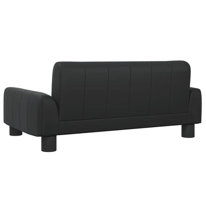 Cama para cães 70x45x30 cm couro artificial preto