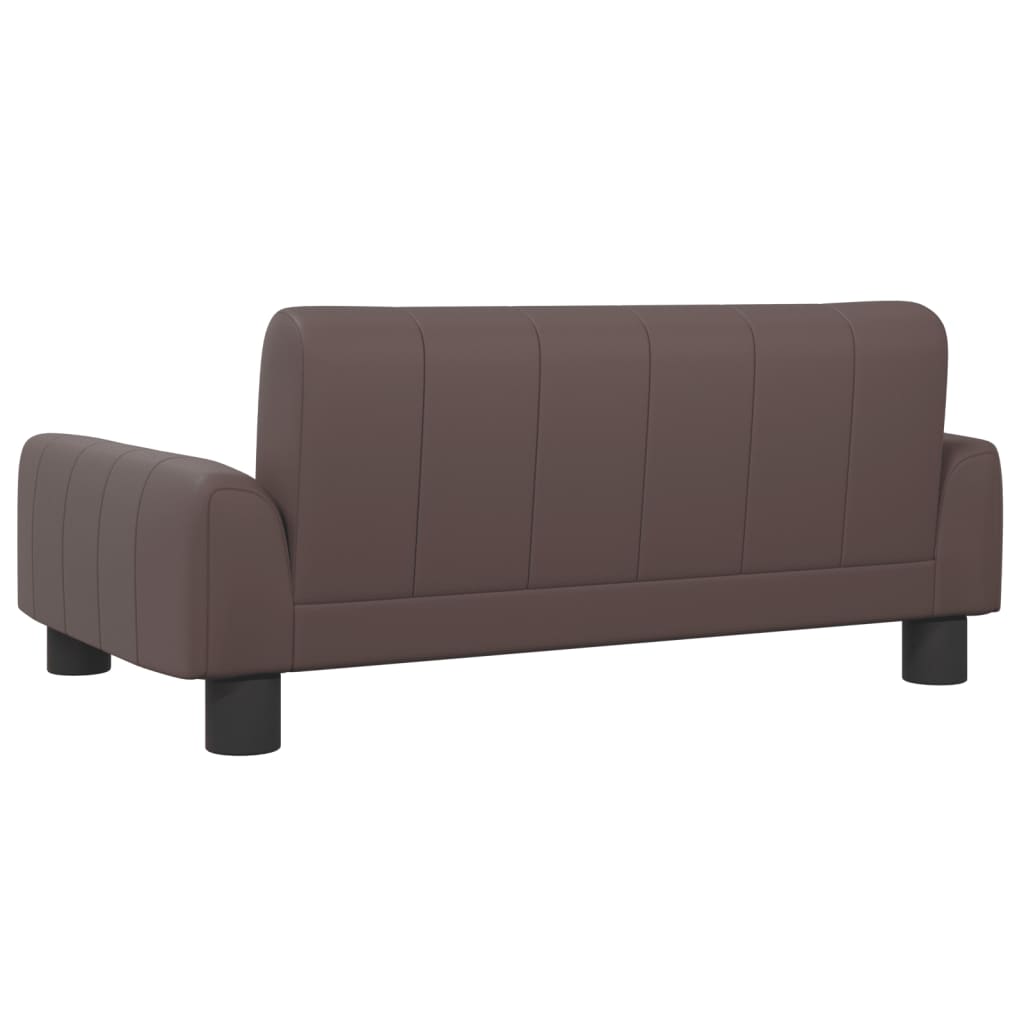 Cama para cães 70x45x30 cm couro artificial castanho