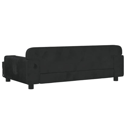 Cama para cães 90x53x30 cm veludo preto