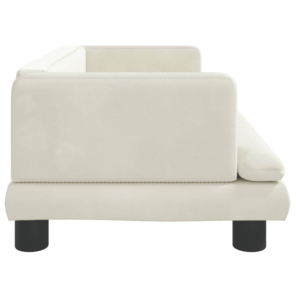 Cama para cães 70x45x30 cm veludo cor creme