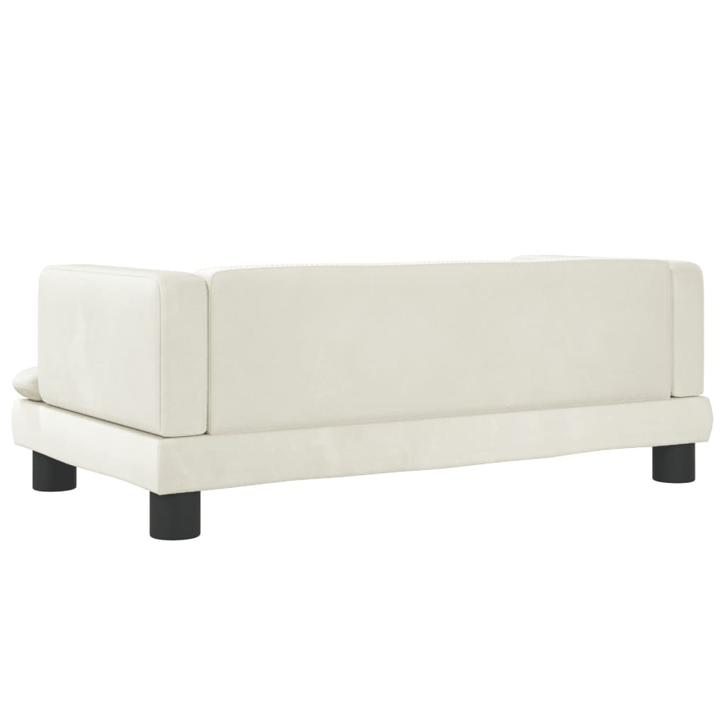 Cama para cães 70x45x30 cm veludo cor creme