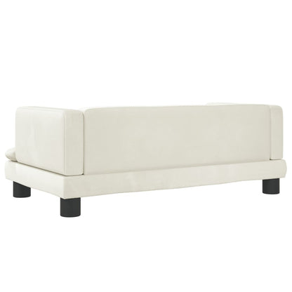 Cama para cães 70x45x30 cm veludo cor creme