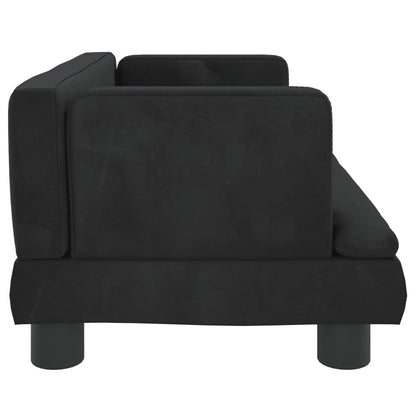 Cama para cães 60x40x30 cm veludo preto