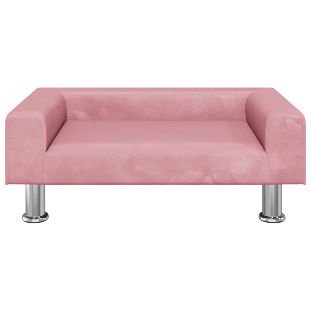 Cama para cães 70x45x26,5 cm veludo rosa