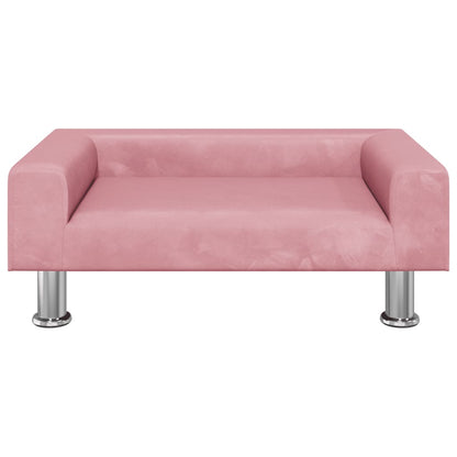 Cama para cães 70x45x26,5 cm veludo rosa