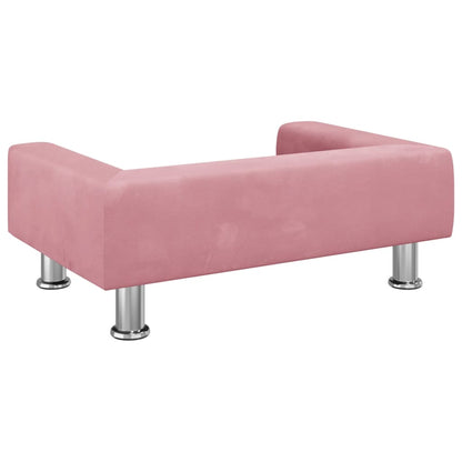 Cama para cães 70x45x26,5 cm veludo rosa