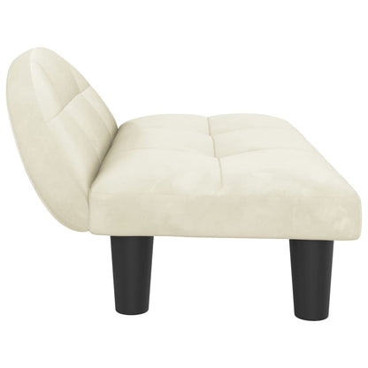 Cama para cães 70x52x30 cm veludo cor creme