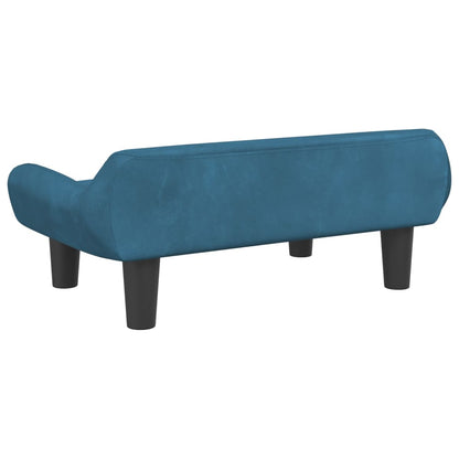 Cama para cães 70x40x24 cm veludo azul