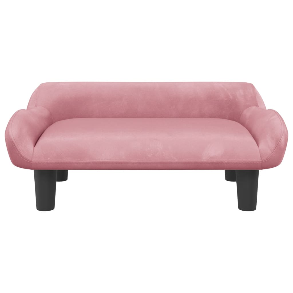 Cama para cães 70x40x24 cm veludo rosa