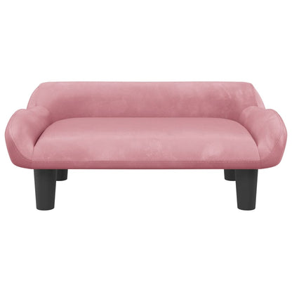 Cama para cães 70x40x24 cm veludo rosa