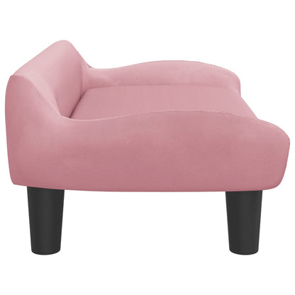 Cama para cães 70x40x24 cm veludo rosa