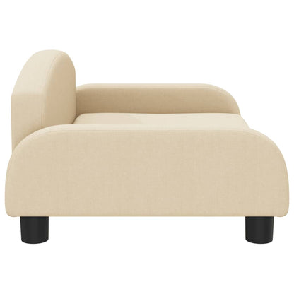 Cama para cães 70x45x30 cm tecido cor creme