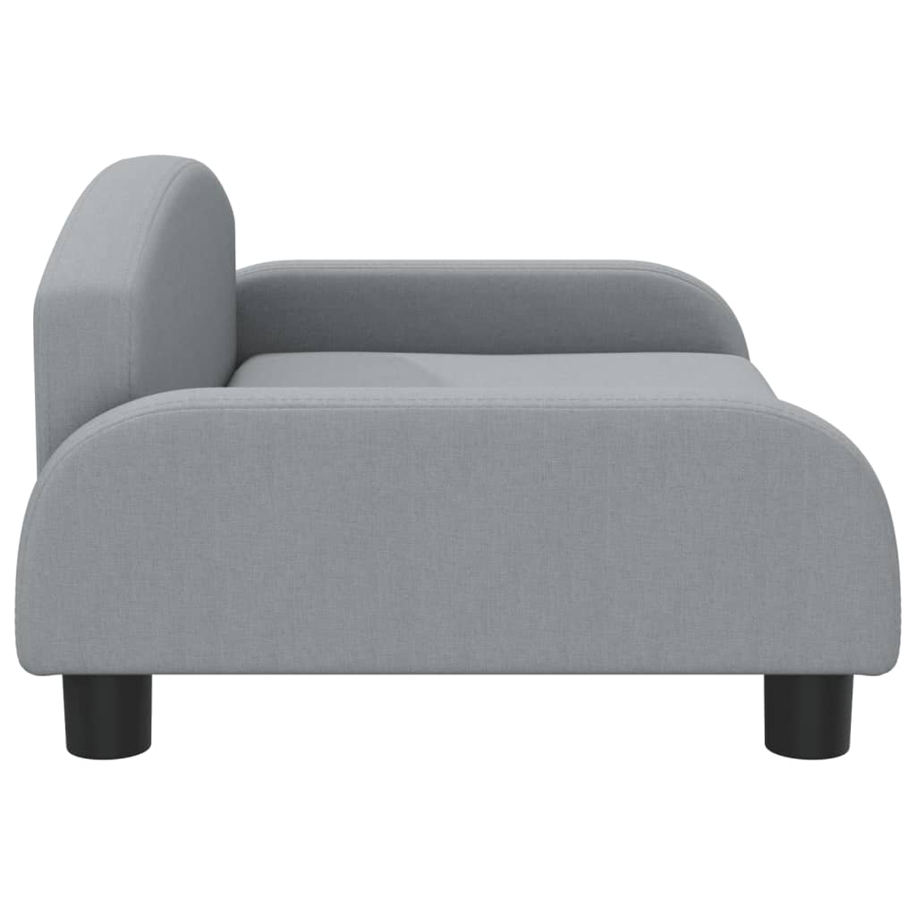 Cama para cães 70x45x30 cm tecido cinzento-claro