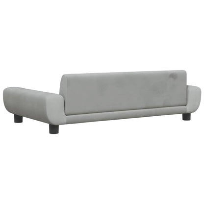 Cama para cães 100x54x33 cm veludo cinzento-claro