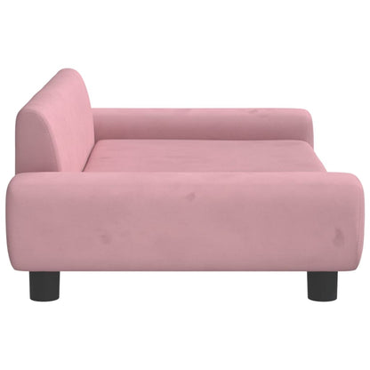 Cama para cães 100x54x33 cm veludo rosa