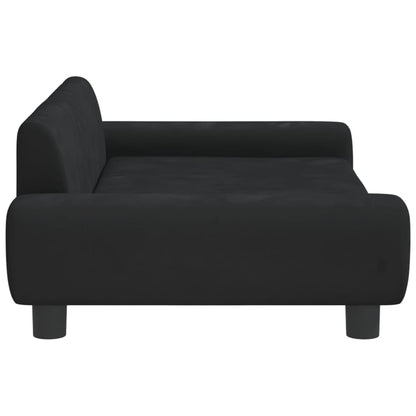 Cama para cães 100x54x33 cm veludo preto