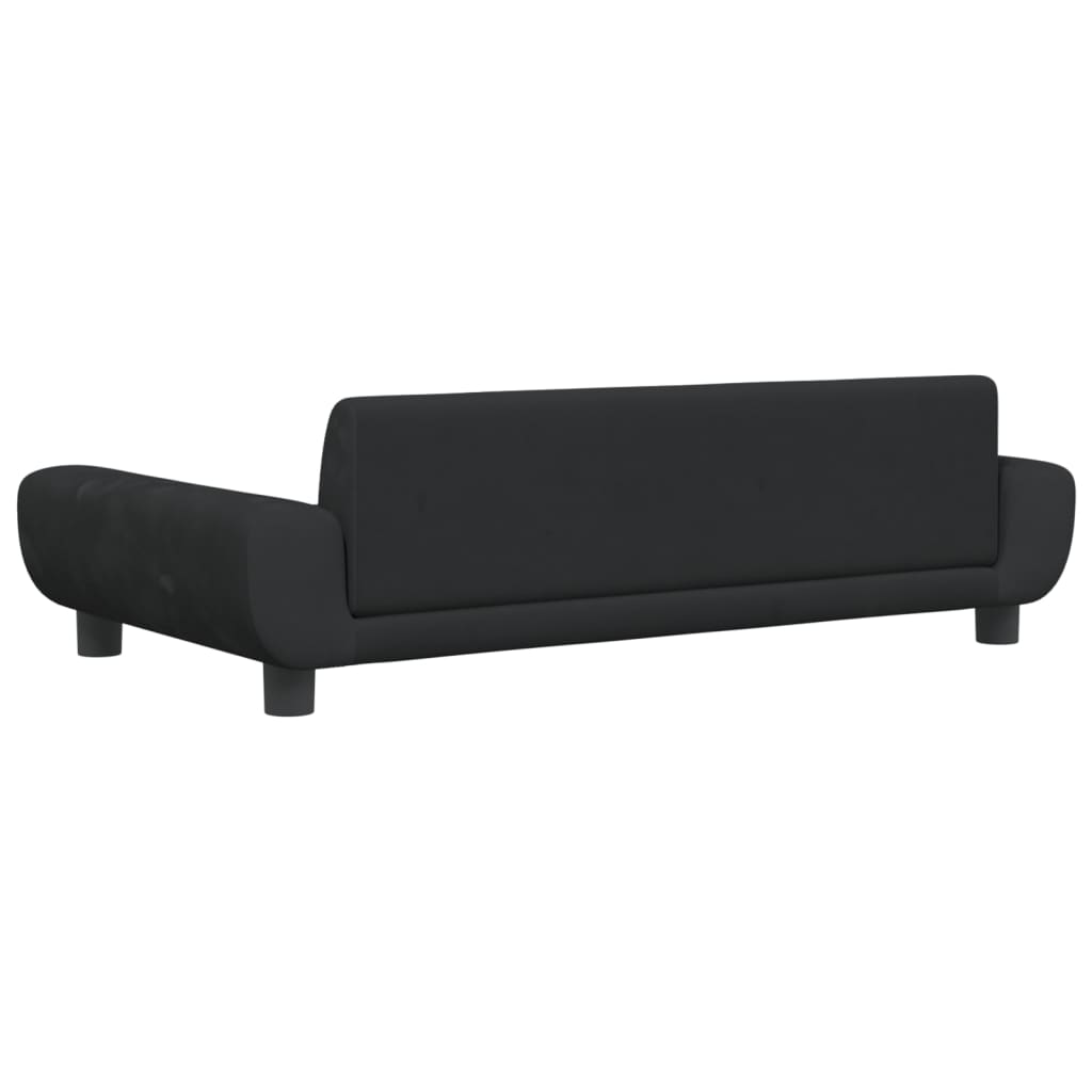 Cama para cães 100x54x33 cm veludo preto