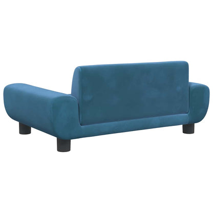 Cama para cães 70x45x33 cm veludo azul