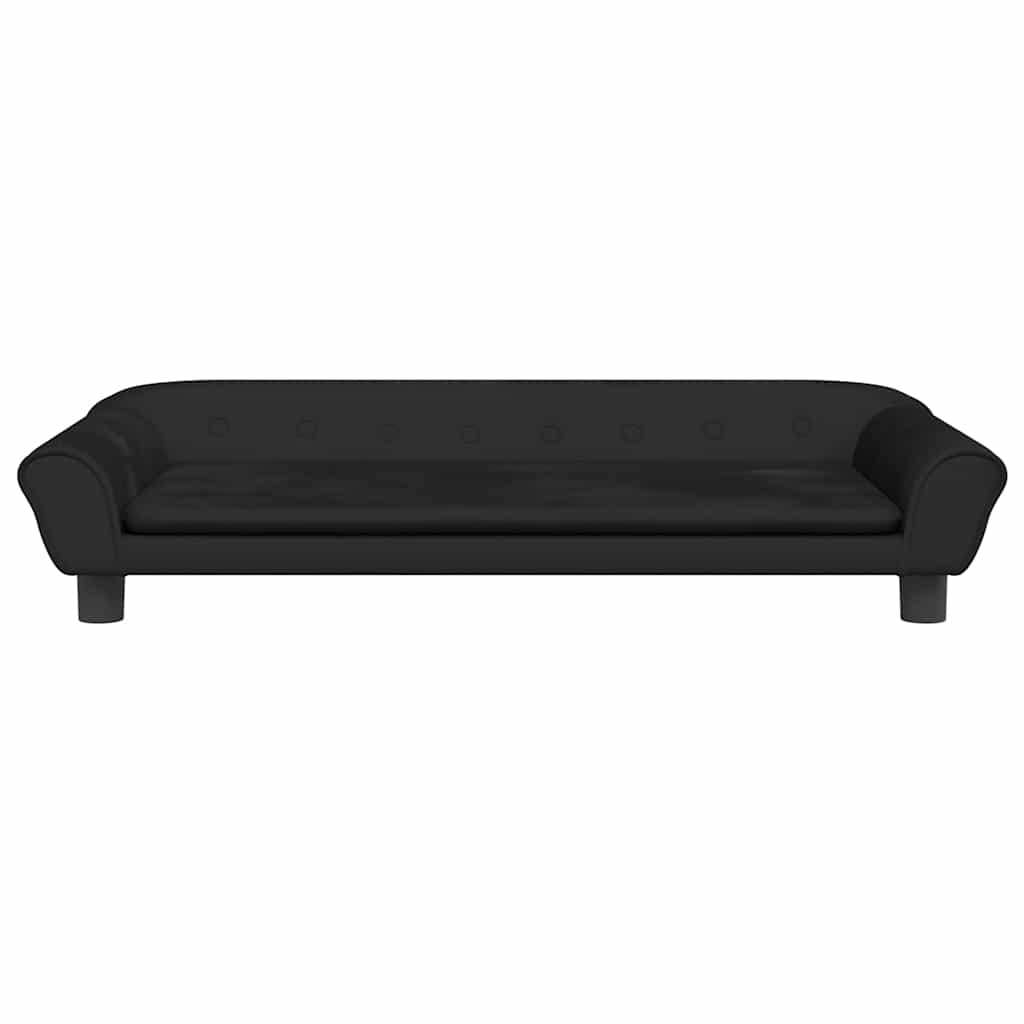 Cama para cães 100x50x21 cm veludo preto