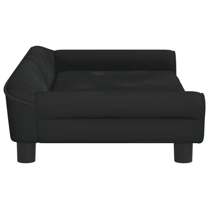 Cama para cães 100x50x21 cm veludo preto