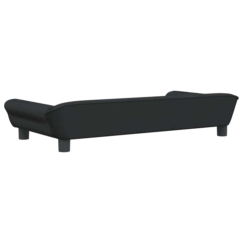 Cama para cães 100x50x21 cm veludo preto