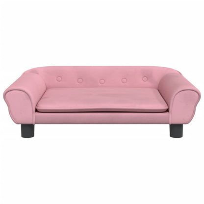 Cama para cães 70x48x22 cm veludo rosa