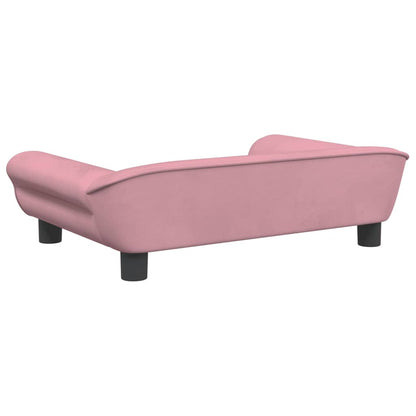 Cama para cães 70x48x22 cm veludo rosa