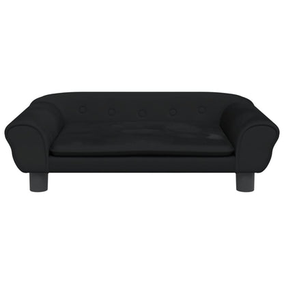 Cama para cães 70x48x22 cm veludo preto