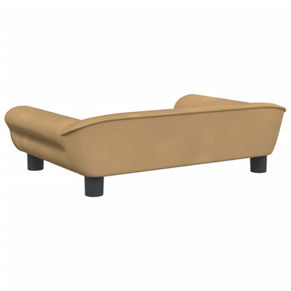 Cama para cães 70x48x22 cm veludo castanho