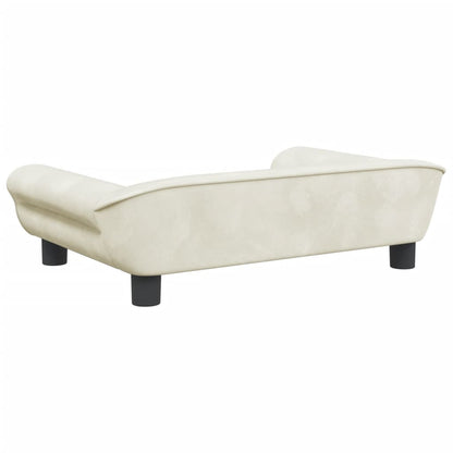 Cama para cães 70x48x22 cm veludo cor creme