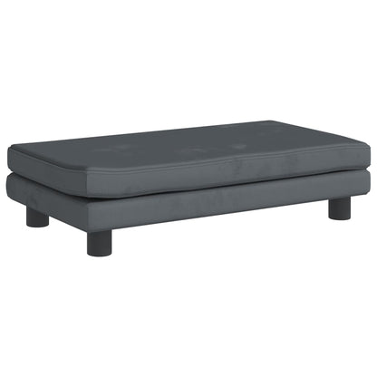 Cama para cães com extensão 100x50x30 cm veludo cinzento-escuro