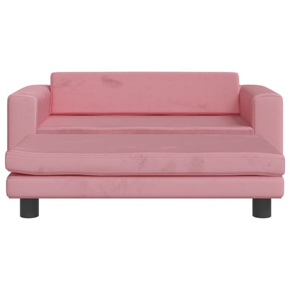 Cama para cães com extensão 100x50x30 cm veludo rosa