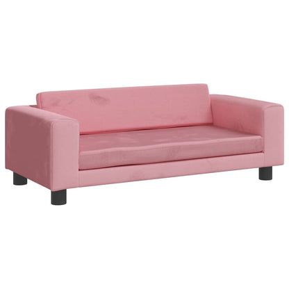 Cama para cães com extensão 100x50x30 cm veludo rosa