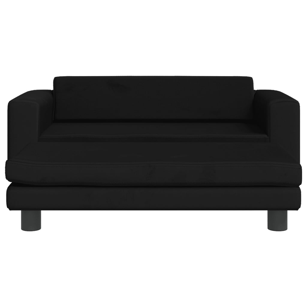 Cama para cães com extensão 100x50x30 cm veludo preto