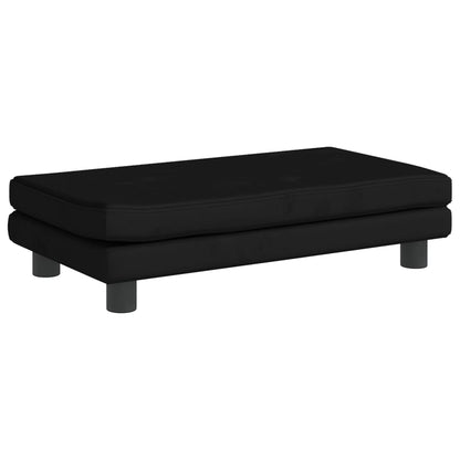 Cama para cães com extensão 100x50x30 cm veludo preto