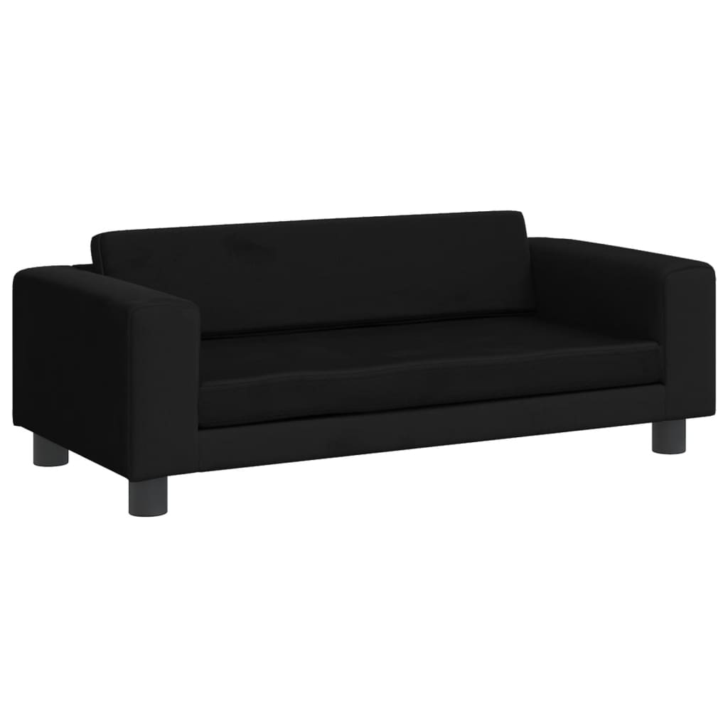 Cama para cães com extensão 100x50x30 cm veludo preto