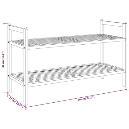 Sapateira 69x27x41 cm madeira de nogueira maciça