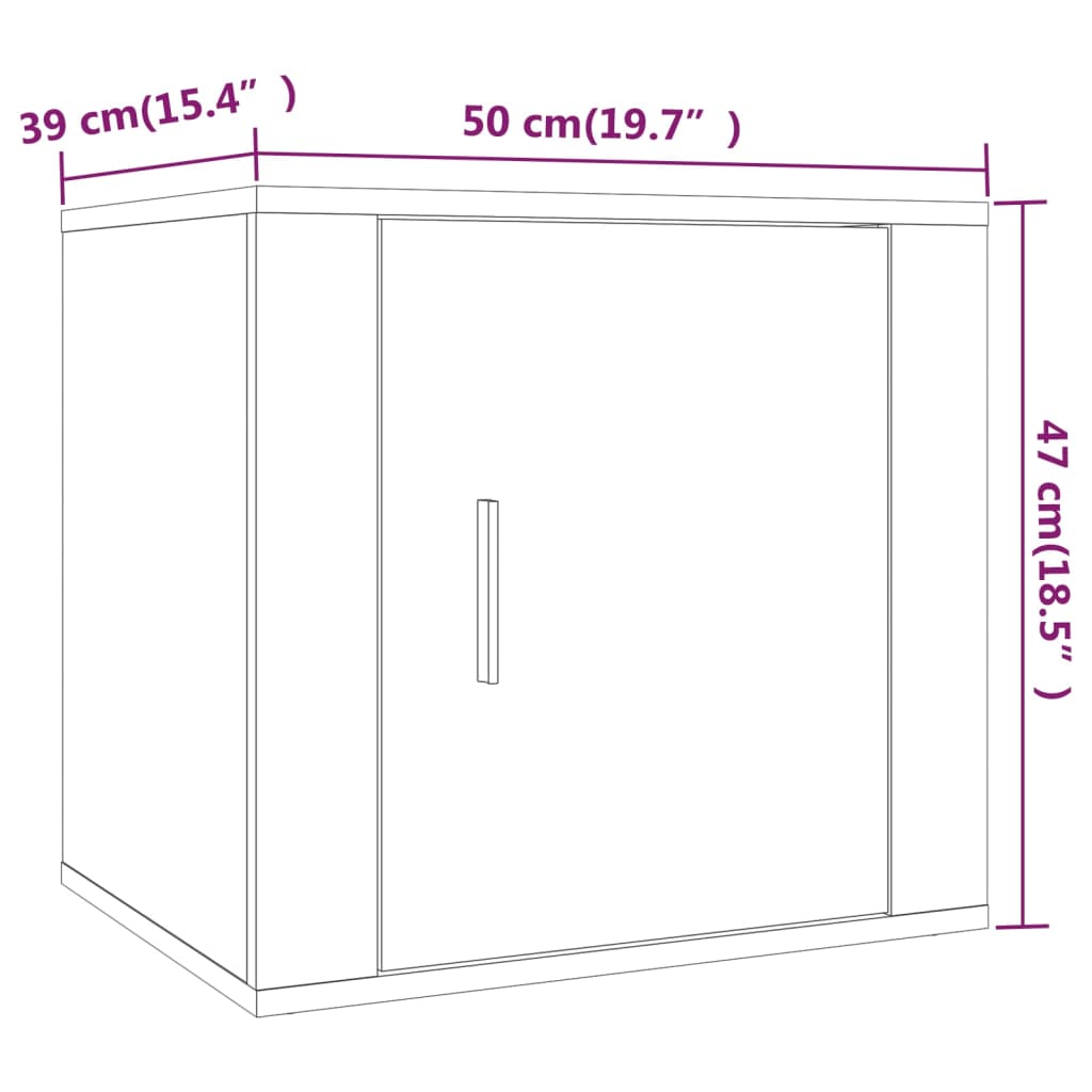 Mesa de cabeceira 50x39x47 cm branco